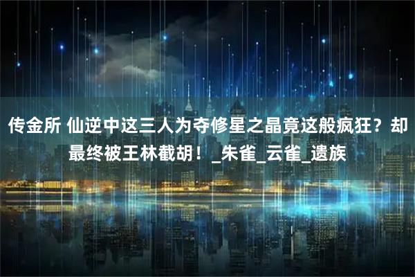 传金所 仙逆中这三人为夺修星之晶竟这般疯狂?却最终被王林截胡!_朱雀_云雀_遗族